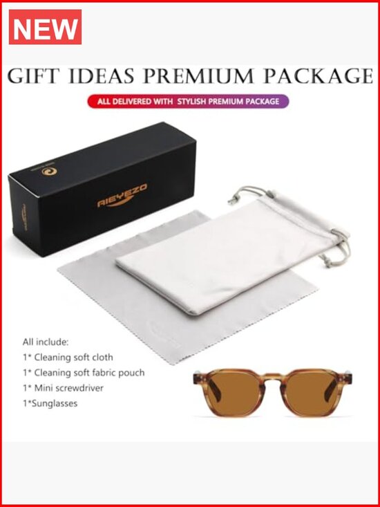 Retro Square Thick Framed Sunglasses Unisex UV400 Protection Non-Polarized